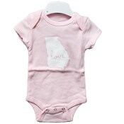 Wholesale - 0-3 Month Pink State Onesie- Georgia C/P 48, UPC: 885114880461